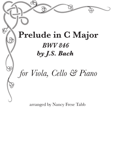 Bach Prelude in C Major (BWV 846) arranged for Viola, Cello and Piano