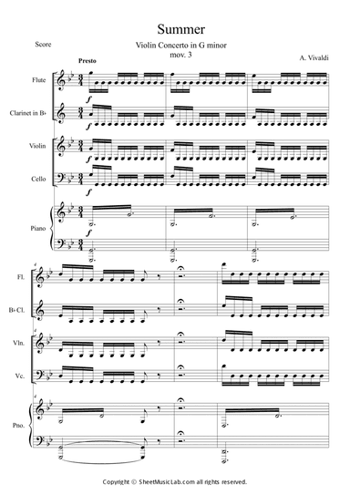 The Four Seasons: Summer 3rd Movement "Strom "