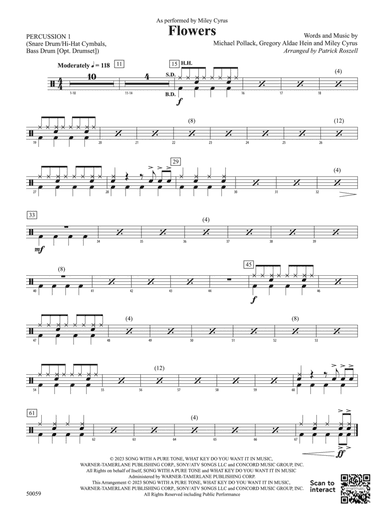 Flowers: 1st Percussion