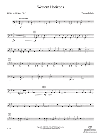 Western Horizons: (wp) E-flat Tuba B.C.