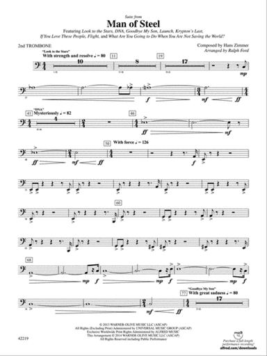 Man of Steel, Suite from: 2nd Trombone