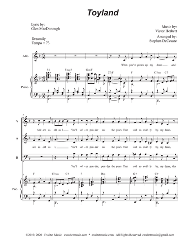 Toyland (Vocal Trio - (SAB)