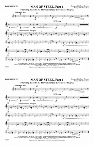 Man of Steel, Part 1: 2nd B-flat Trumpet