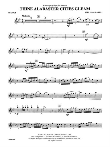 Thine Alabaster Cities Gleam (A Message of Hope for America): Oboe