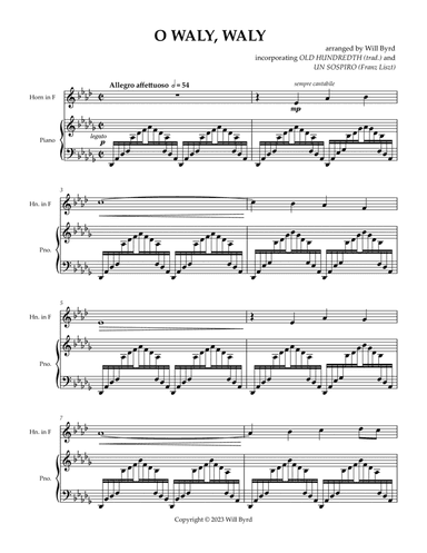 O Waly, Waly (Arranged for Horn and Piano)