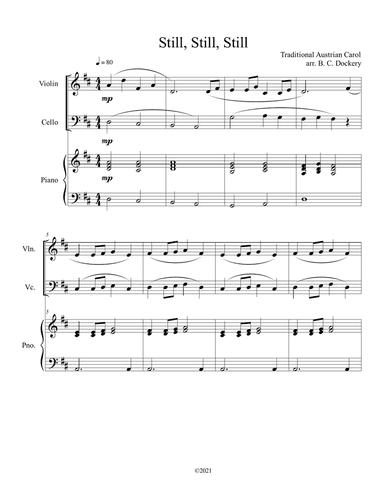 Still, Still, Still (Violin and Cello Duet) with optional piano accompaniment