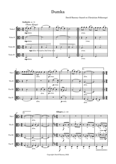 Dumka (based on Ukrainian folksongs)