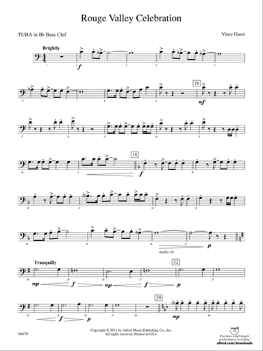Rouge Valley Celebration: (wp) B-flat Tuba B.C.