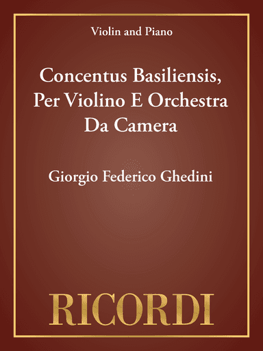 Concentus Basiliensis, Per Violino E Orchestra Da Camera