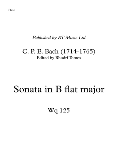 CPE Bach Wq125 - Sonata - solo parts