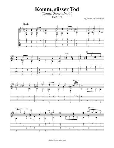 Komm, süsser Tod (Come, Sweet Death) BWV 478