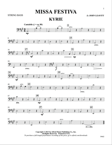 Missa Festiva: String Bass