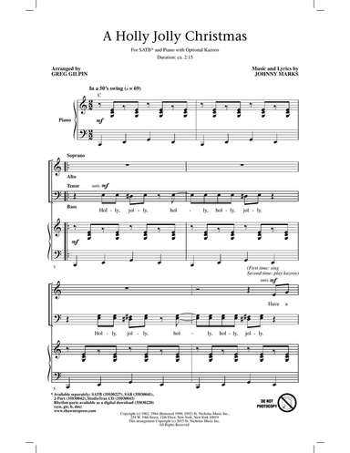 A Holly Jolly Christmas (arr. Greg Gilpin)