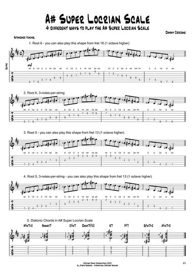 A# Super Locrian Scale (4 Ways to Play)