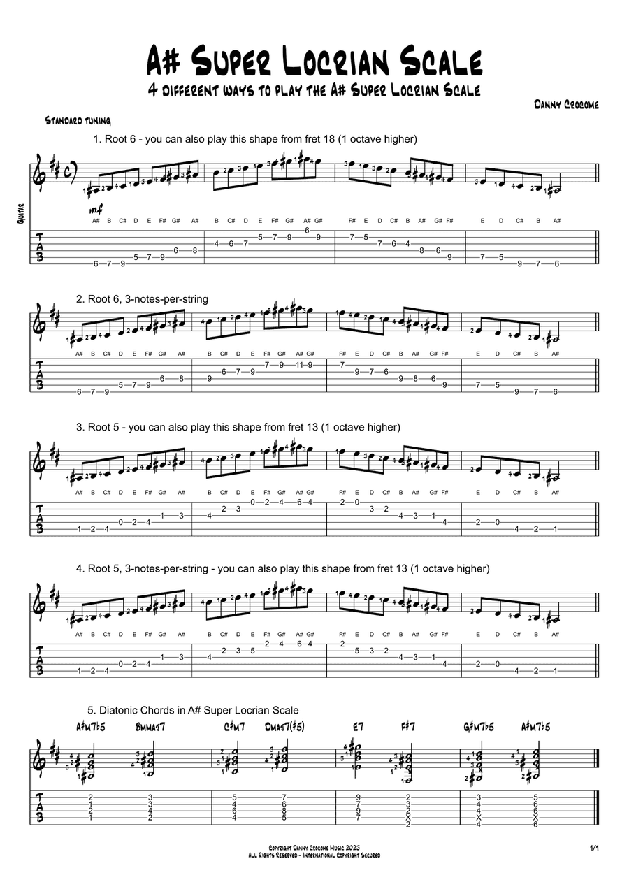 A# Super Locrian Scale (4 Ways to Play)
