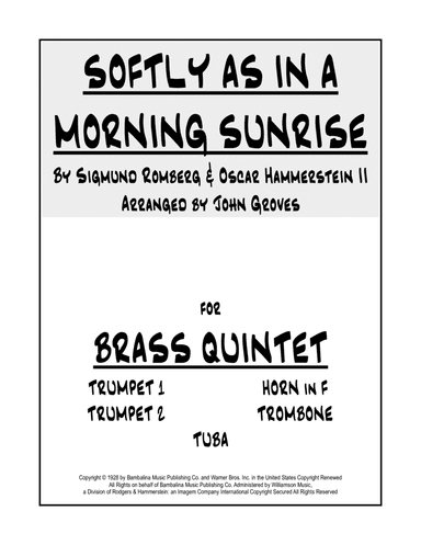 Softly As In A Morning Sunrise