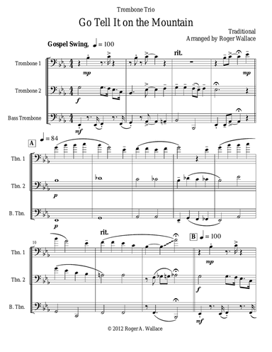 Go Tell It on the Mountain (Trombone Trio)