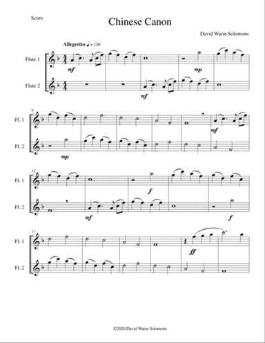 Chinese canon for two flutes