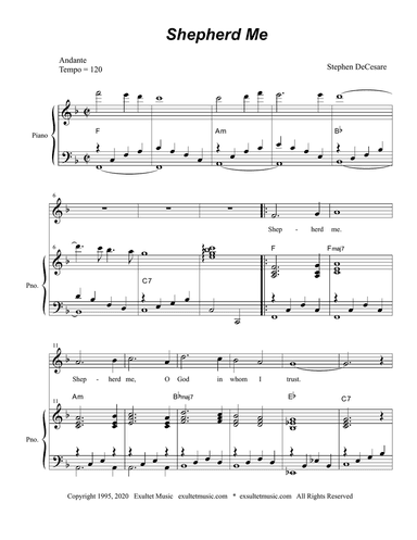 Shepherd Me (for Vocal Solo)