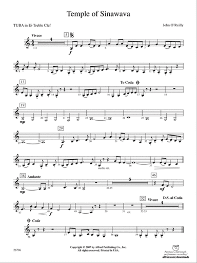 Temple of Sinawava: (wp) E-flat Tuba T.C.