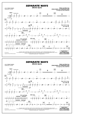 Separate Ways (Worlds Apart) (arr. Paul Murtha) - Aux Percussion