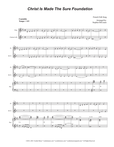 Christ Is Made The Sure Foundation (Duet for Flute and Bb-Clarinet)