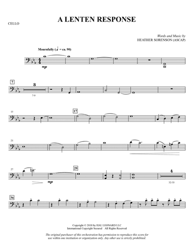 A Lenten Response - Cello