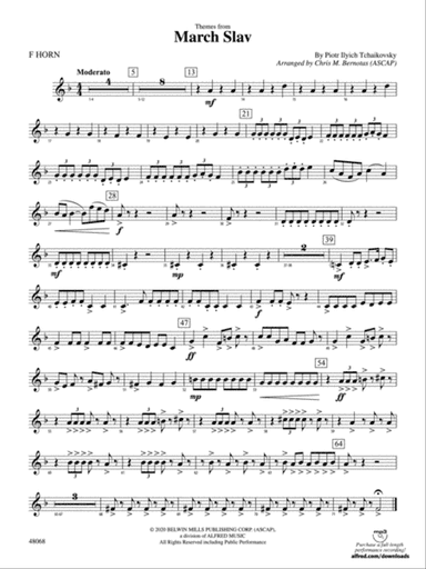 March Slav: 1st F Horn