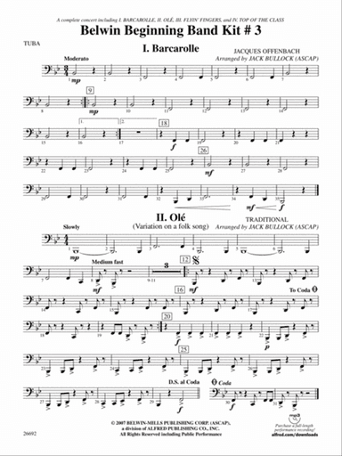 Belwin Beginning Band Kit #3: Tuba