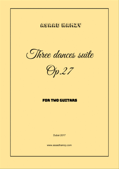 Three dances suite for two Guitars Op.27