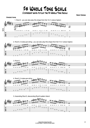 F# Whole Tone Scale (5 Ways to Play)