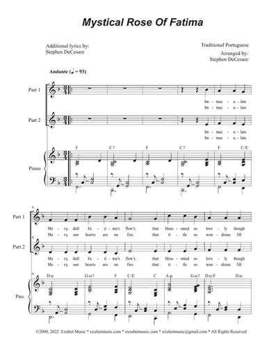 Mystical Rose Of Fatima (2-part choir)