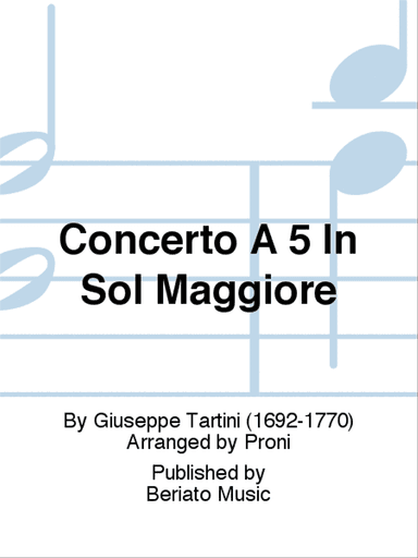 Concerto A 5 In Sol Maggiore