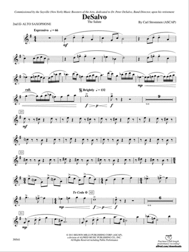 DeSalvo: 2nd E-flat Alto Saxophone