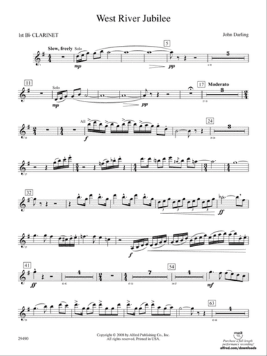 West River Jubilee: 1st B-flat Clarinet