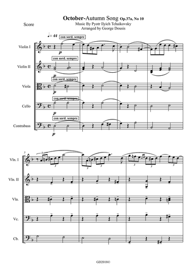 Tchaikovsky - October ("Autumn Song")