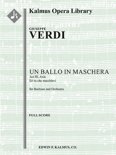Un Ballo in Maschera: Act III, Aria: Eri tu che macchiavi