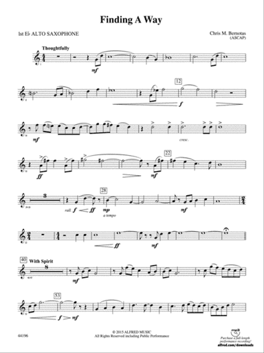 Finding a Way: E-flat Alto Saxophone