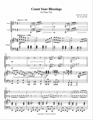 Count Your Blessings for Piano Trio