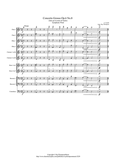 Corelli: Concerto Grosso Op.6 No.8 (Christmas Concerto) (Complete) - symphonic wind