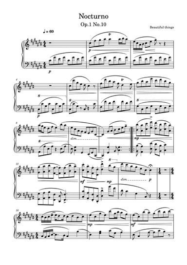 Nocturno-Beautiful things Op.1 No.10