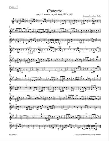 Concerto for Violin, Strings and Basso Continuo in G minor