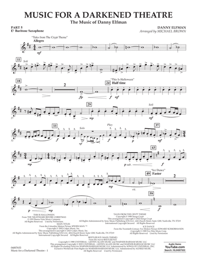 Music for a Darkened Theatre (The Music of Danny Elfman) - Pt.5 - Eb Baritone Saxophone