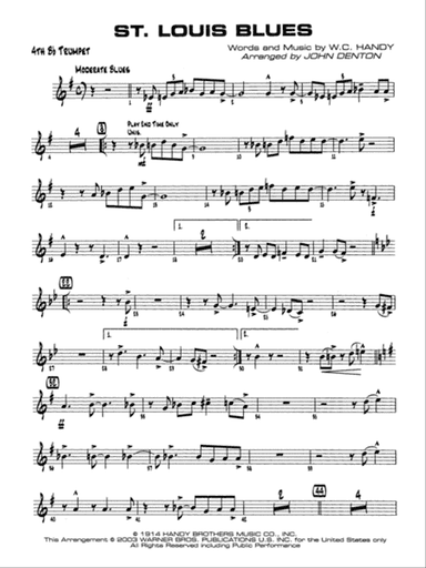 St. Louis Blues: 4th B-flat Trumpet