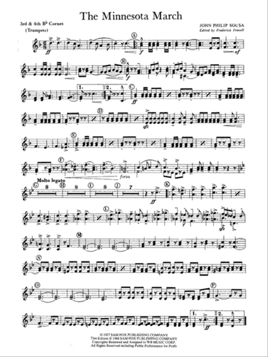 The Minnesota March: Cornet 3 & 4