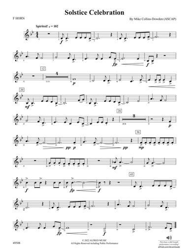Solstice Celebration: 1st F Horn