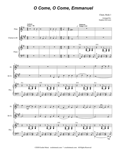 O Come, O Come, Emmanuel (Duet for Flute and Bb-Clarinet)