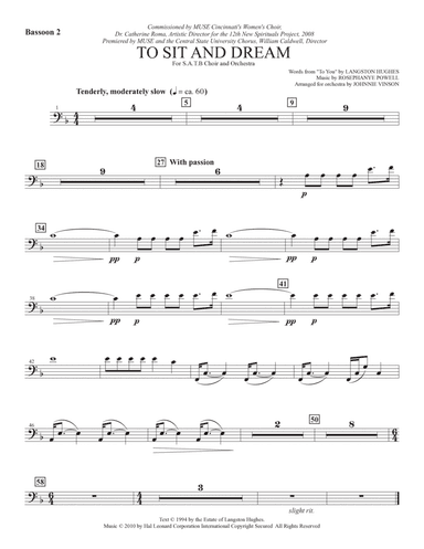 To Sit And Dream - Bassoon 2