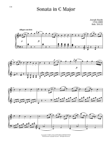 Sonata In C Major, Hob. XVI: 35