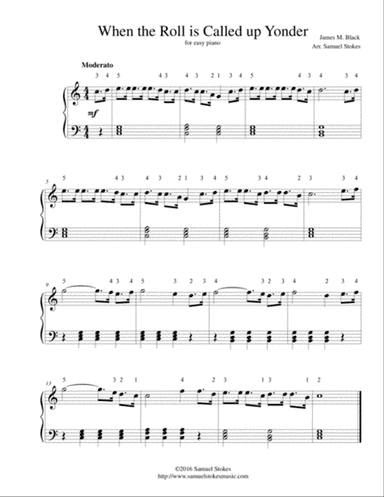 When the Roll is Called up Yonder - for easy piano